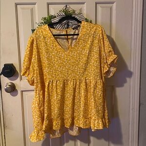 Yellow Floral Blouse